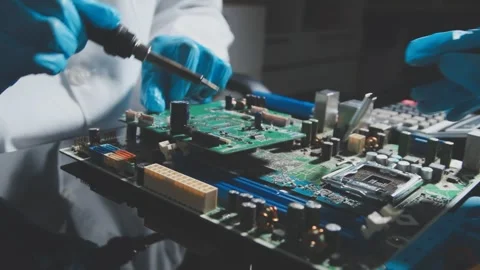 IT Engineer installing Hardware Equipment Development Facility Engineer Mai.. Stock Footage 340187931