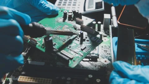 IT Engineer installing Hardware Equipment Development Facility Engineer Mai.. Stock Footage 340187942