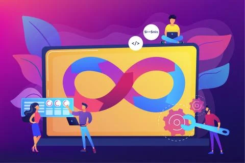 IT engineering concept vector illustration Stock Illustration