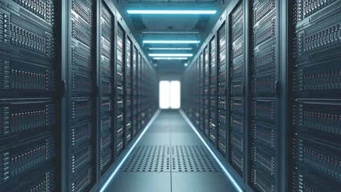 IT engineering, rack servers in the modern data center. Stock Footage 226176299