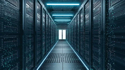 IT engineering, rack servers in the modern data center. Stock Footage 226182610
