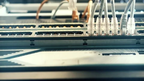 It enginer in server room.programmer in data center.network engineer Stock Footage 261142876