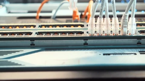 It enginer in server room.programmer in data center.network engineer Stock Footage 261146565