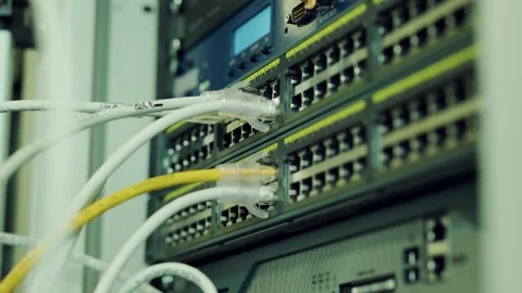 It enginer in server room.programmer in data center.network engineer Stock Footage 261155211