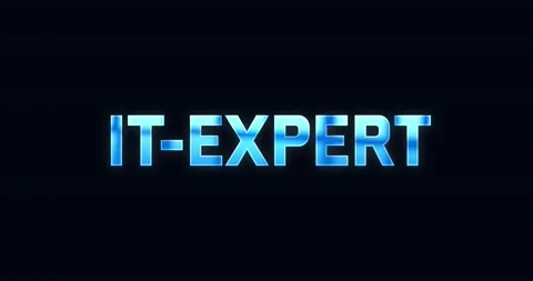 IT-Expert. Electric lightning word. Text Animation Stock Footage 138956681