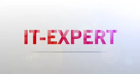 IT-Expert. Particle Logo. Text Animation Stock Footage 135207060