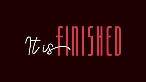 It is Finished Good Friday typography quote vector design on dark black bac.. Stock Illustration