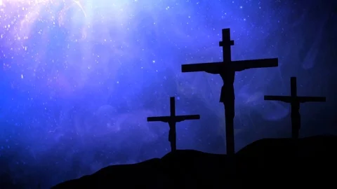 It is Finished Three Crosses 4K Stock Footage 104312626