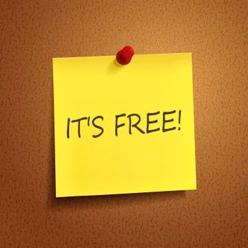 It is free words on post-it Illustrazione stock