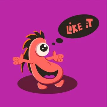 Like it funny character Stock Illustration