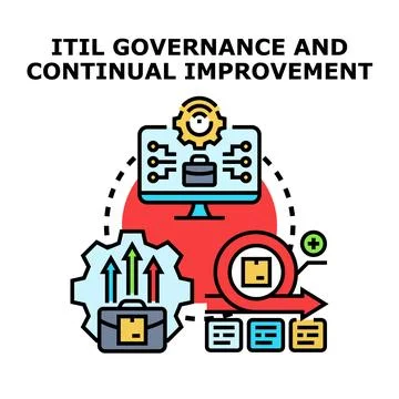 It governance and continual improvement concept illustration Stock Illustration