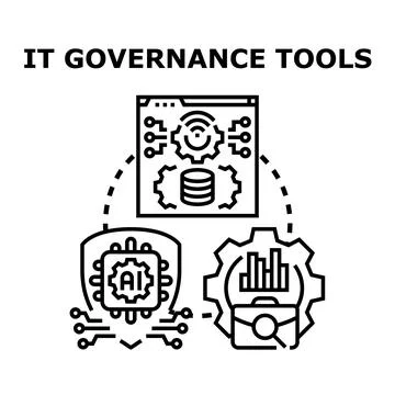 It governance tools concept for system management Stock Illustration
