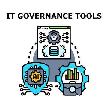 It governance tools concept for system management Ilustração Stock