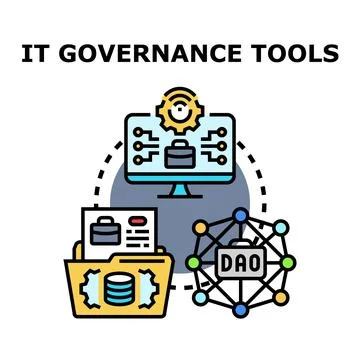 It governance tools for digital business management Stock Illustration