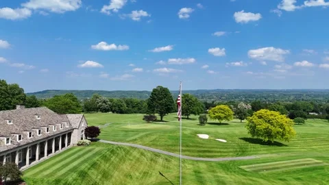 As it Hangs at the Top - Onondaga Golf and Country Club Stock Footage 336518281