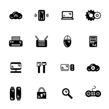 IT icon set Stock Illustration