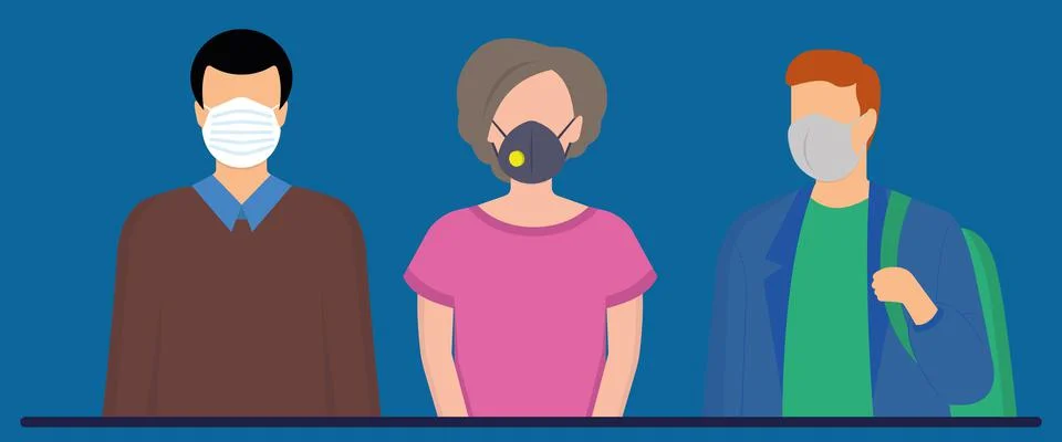 It is important to use protective masks in the workplace Stock Illustration