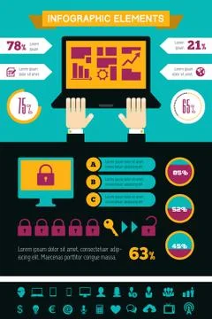 IT Industry Infographic Elements Stock Illustration