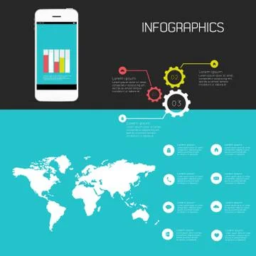 IT Industry Infographic Elements Stock Illustration