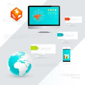 IT Industry Infographic Elements. Stock Illustration