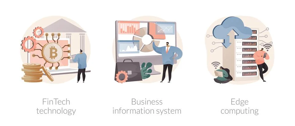 IT infrastructure and technology integration abstract concept vector Stock Illustration