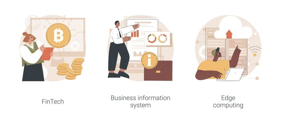 IT infrastructure and technology integration abstract concept vector Stock Illustration