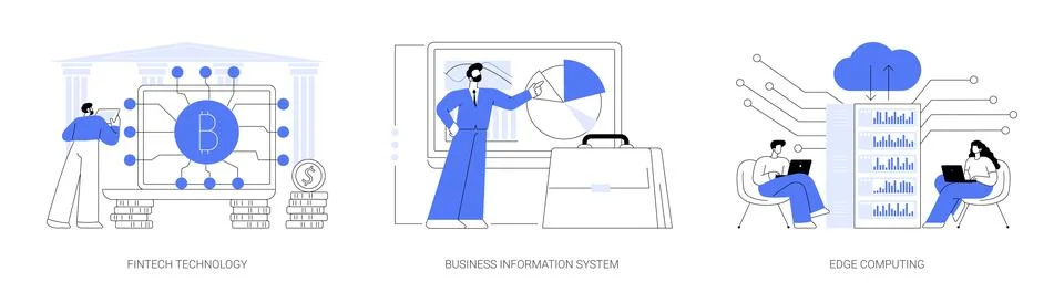 IT infrastructure and technology integration abstract concept vector Stock Illustration