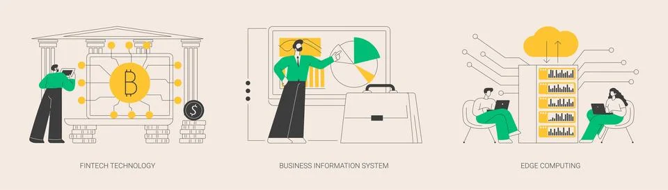 IT infrastructure and technology integration abstract concept vector Stock Illustration