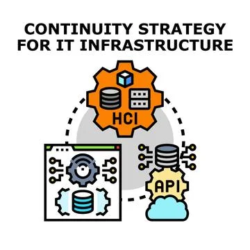 It infrastructure continuity strategy planning for business resilience イラスト素材