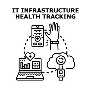 It infrastructure health tracking concept vector illustration Stock Illustration