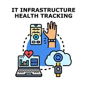 It infrastructure health tracking concept vector illustration Stock Illustration