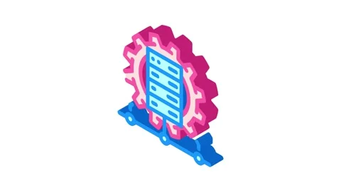 It infrastructure management business process isometric icon animation Stock Footage 327284256