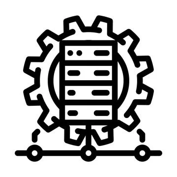 It infrastructure management business process line icon vector illustration 스톡 일러스트