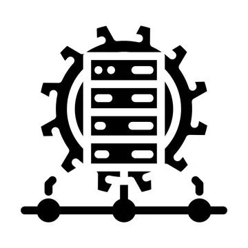 It infrastructure management business process glyph icon vector illustration 스톡 일러스트