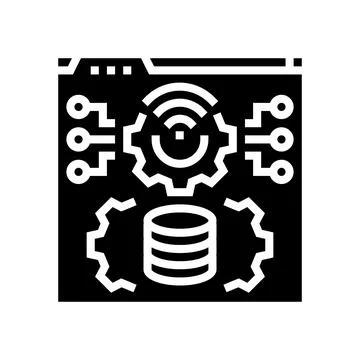 It infrastructure management business process glyph icon vector illustration 库存插图