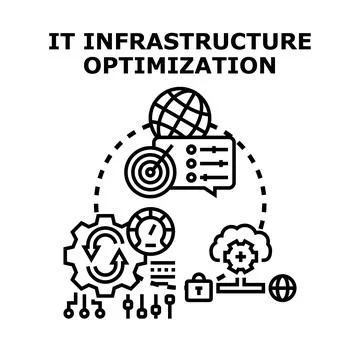 It infrastructure optimization process improving system performance イラスト素材