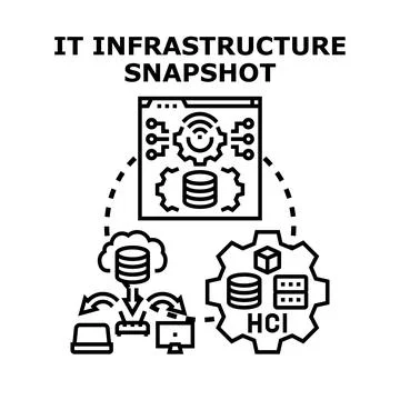 It infrastructure snapshot conceptual vector illustration Stock Illustration