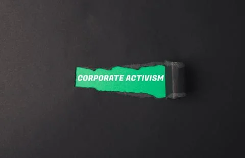 It involves companies taking a stand on social and environmental issues 스톡 사진