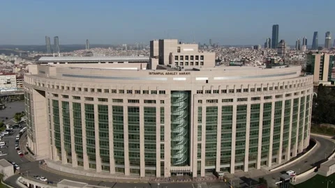 It is the largest Courthouse on the European Side of Istanbul. Stock Footage 146281976