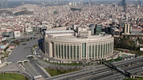 It is the largest Courthouse on the European Side of Istanbul. Stock-Footage 146282244