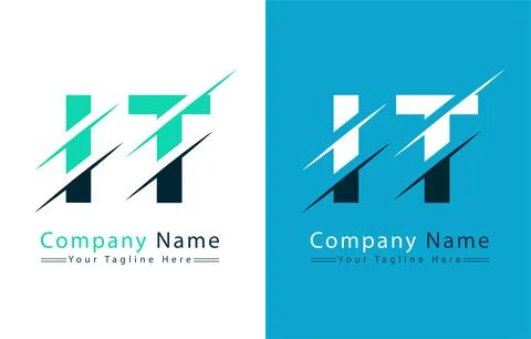 IT Letter Logo Design Concept. Vector Logo Illustration Stock Illustration