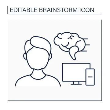 IT line icon Stock Illustration