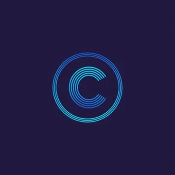 IT logo letter C tech company digital logo Stock Illustration