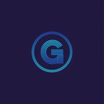 IT logo letter G tech company digital logo Stock Illustration