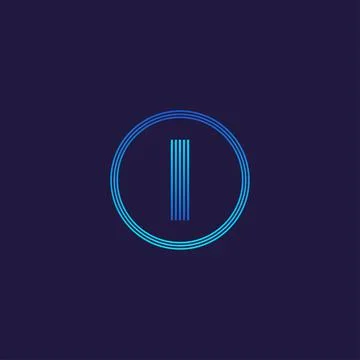 IT logo letter I tech company digital logo Stock Illustration