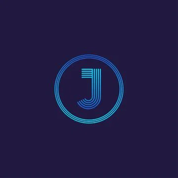 IT logo letter J tech company digital logo Stock Illustration