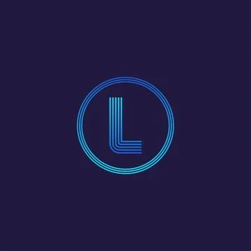 IT logo letter L tech company digital logo Stock Illustration