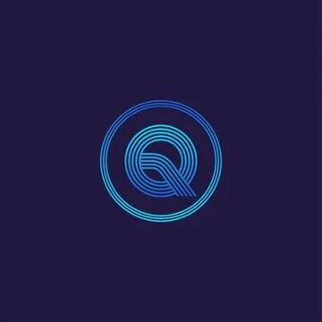 IT logo letter Q tech company digital logo Stock Illustration