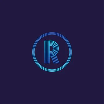 IT logo letter R tech company digital logo Stock Illustration