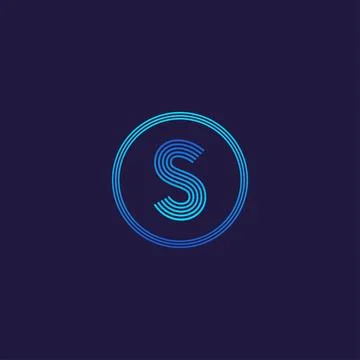 IT logo letter S tech company digital logo Stock Illustration